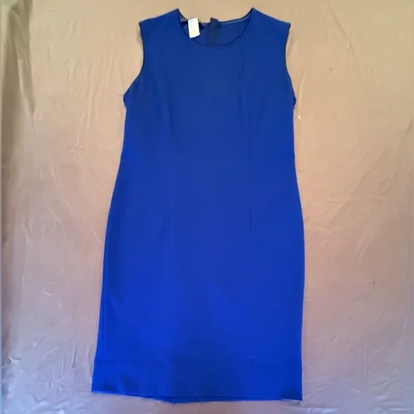 Les Copains Blue Sleeveless Midi Dress Size Large MSRP $495 - Picture 3 of 7
